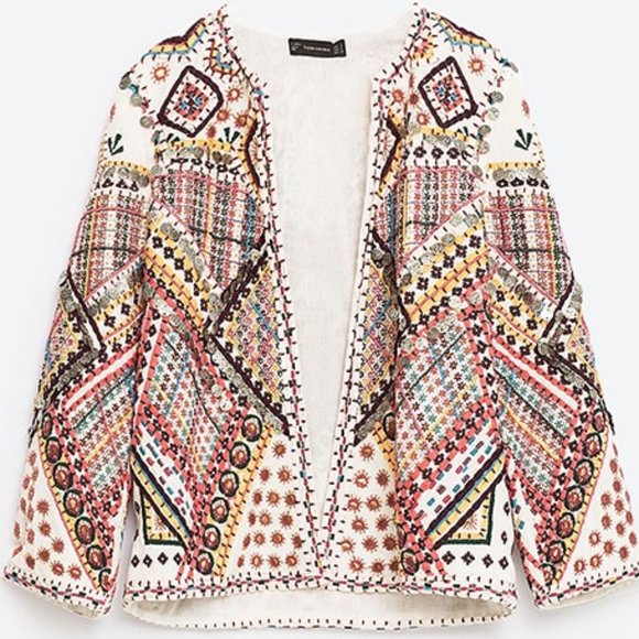 Zara Embroidered Jacket with Beading - Picture 2 of 7